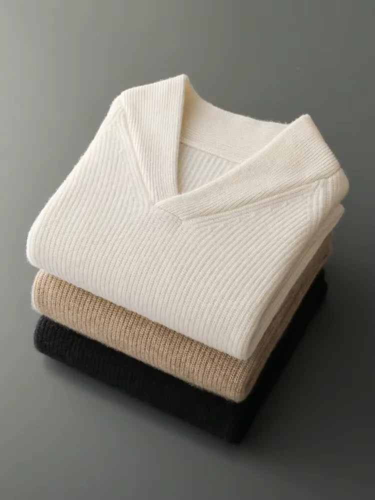 Men’s Shawl Collar Cashmere Sweater
