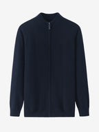 LanlyCashmere Men’s Premium Mongolia Cashmere Full-Zip Mock Neck Cardigan