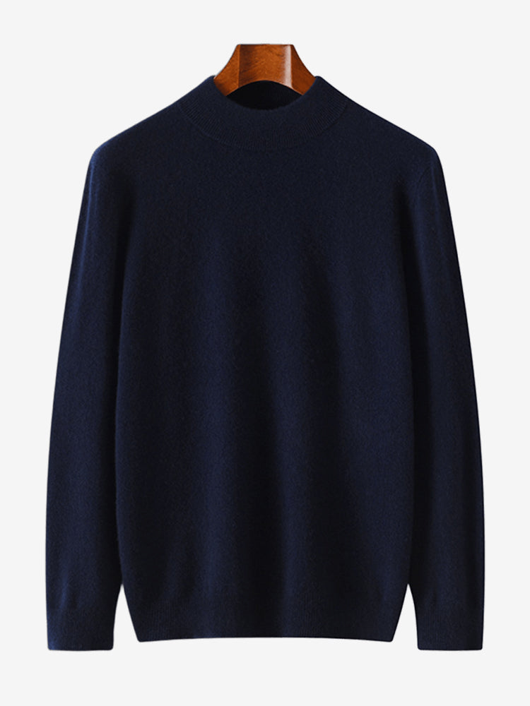LanlyCashmere Cashmere Mock Neck Sweater – Soft Lightweight Knit Pullover