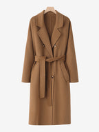 Lanly Double Faced Wool Cashmere Coat - 101801 Inspired Alxa Cashmere & Australian Merino Blend Double Breasted Overcoat