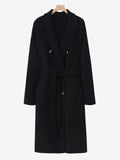 Lanly Double Faced Wool Cashmere Coat - 101801 Inspired Alxa Cashmere & Australian Merino Blend Double Breasted Overcoat
