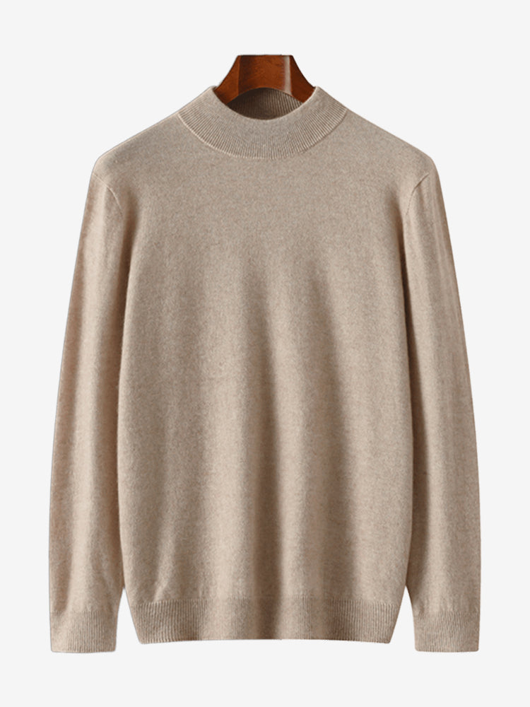 LanlyCashmere Cashmere Mock Neck Sweater – Soft Lightweight Knit Pullover