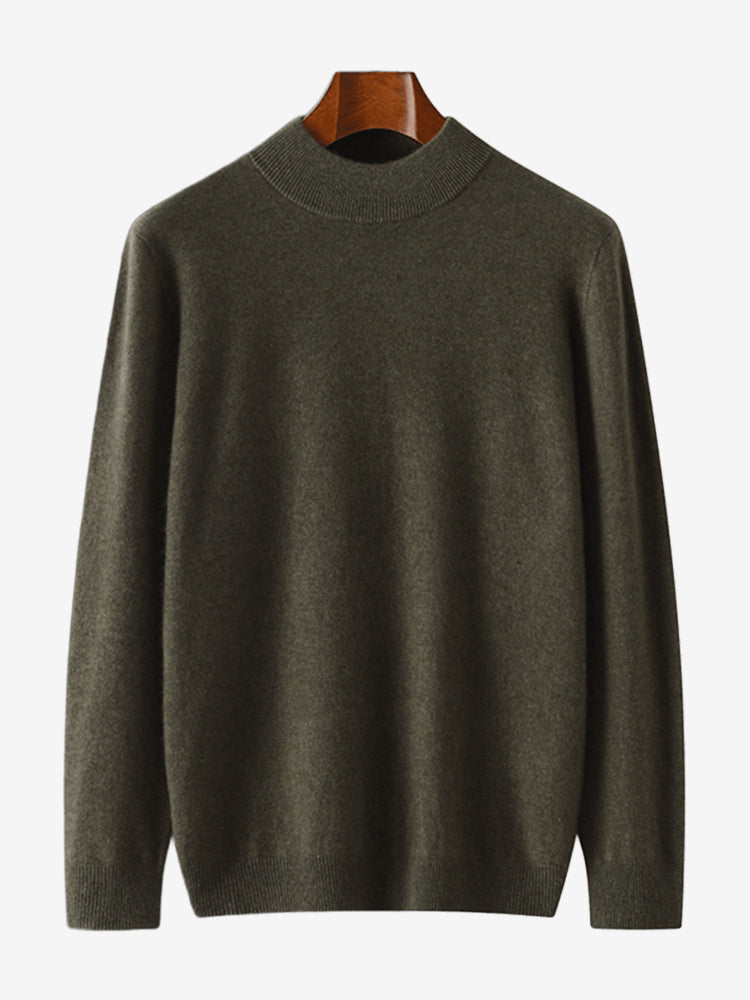 LanlyCashmere Cashmere Mock Neck Sweater – Soft Lightweight Knit Pullover