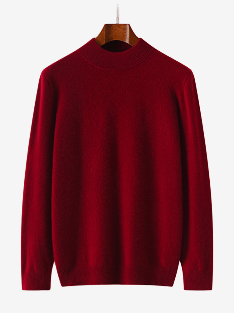 LanlyCashmere Cashmere Mock Neck Sweater – Soft Lightweight Knit Pullover