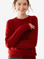 LanlyCashmere Women’s Cashmere Crewneck Sweater – Lightweight Classic Knit Pullover