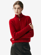 Women_sMongolianCashmereQuarterZipCableKnitSweater