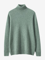 LanlyCashmere Men's Mongolian Cashmere Roll Neck Turtleneck Sweater