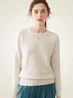 LanlyCashmere Classic Cashmere Sweater – Soft Crewneck Everyday Knit