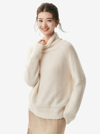 LANLY - Wholesale Cowl Neck Knitwear Mongolian Cashmere Raglan Sleeve Slouchy Pullover