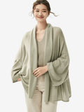LANLY - Wholesale Drape Front Cardigan Mongolian Cashmere Open Front Dolman Sleeve Wrap Sweater
