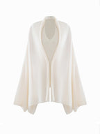 LANLY - Wholesale Drape Front Cardigan Mongolian Cashmere Open Front Dolman Sleeve Wrap Sweater