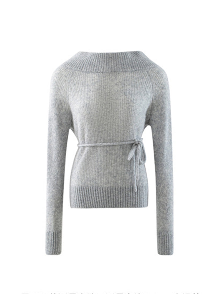 LANLY Wholesale Off the Shoulder Cashmere Blend Sweaters | Mongolian Cashmere Ribbed Knit Pullover with Low MOQ
