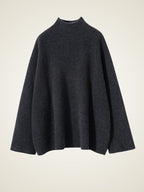 Aylenis -  Ribbed Mock Neck Cashmere Sweater