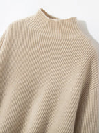 Aylenis -  Ribbed Mock Neck Cashmere Sweater