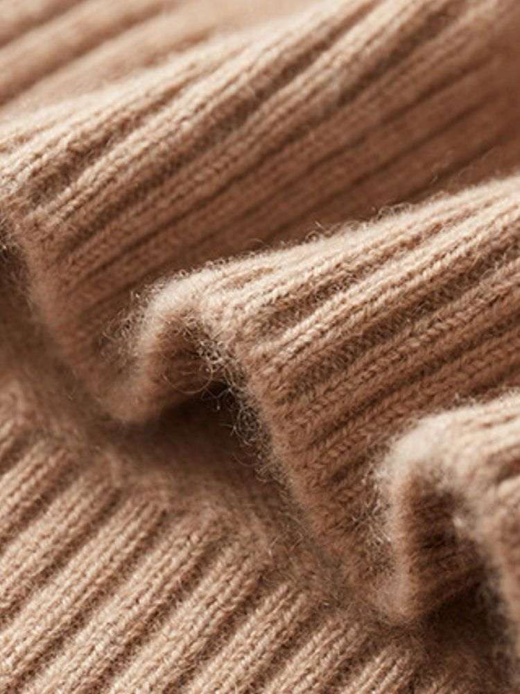 LanlyCashmere Men's French Rib Shawl Collar Sweater Classic Soft Knit Pullover