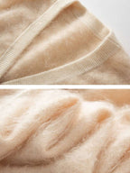 LanlyCashmere Women's Brushed Cashmere Vest Button Front Knit
