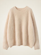 LanlyCashmere Brushed Cashmere Oversized Sweater – Relaxed Soft Knit