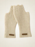 LanlyCashmere Cashmere Fingerless Gloves – Ribbed Knit Arm Warmers