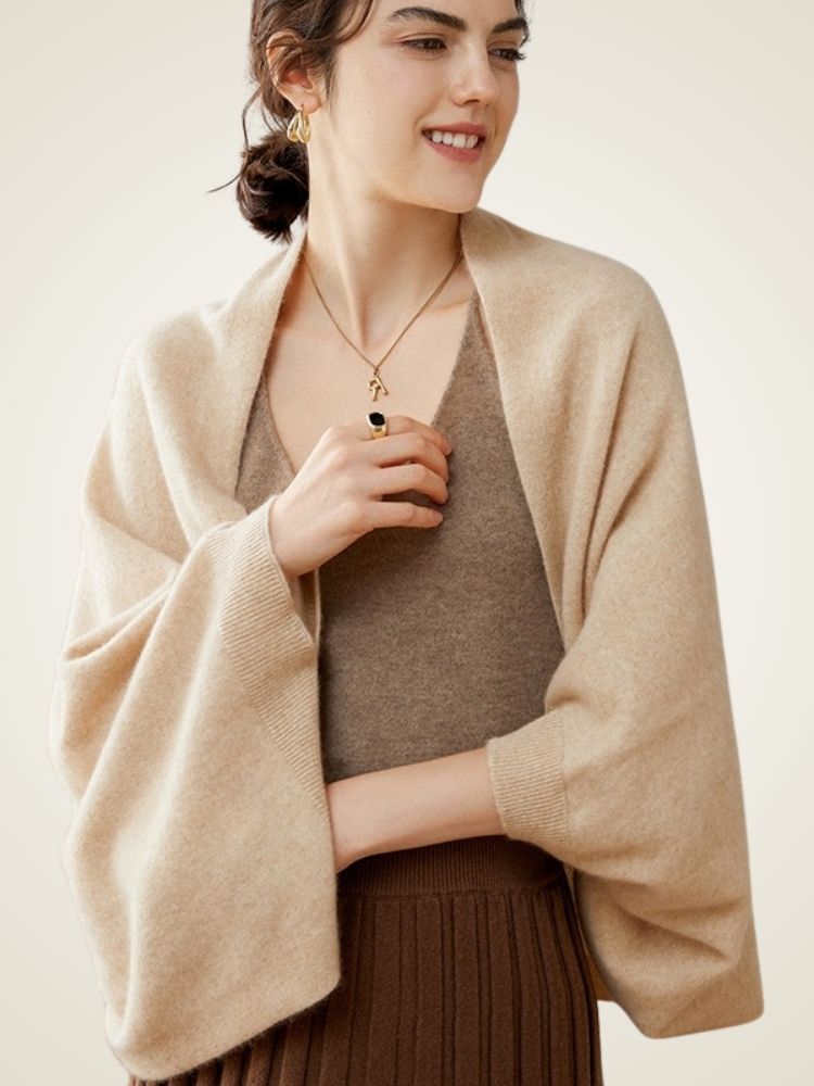 LanlyCashmere Cashmere Shawl Wrap – Soft Lightweight Knit Scarf