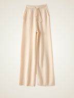 LanlyCashmere Drawstring Cashmere Pants Wide Leg Lounge Trousers