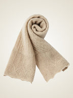 LanlyCashmere Perforated Cashmere Scarf – Lightweight Knit Neck Warmer