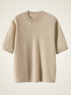 LanlyCashmere Super Fine Cashmere T-Shirt – Lightweight Crewneck Knit Top