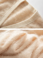LanlyCashmere Women's Brushed Cashmere Vest Button Front Knit