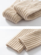 LanlyCashmere Women’s Cashmere Knit Gloves – Soft Warm Long Winter Gloves