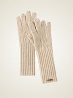 LanlyCashmere Women’s Cashmere Knit Gloves – Soft Warm Long Winter Gloves