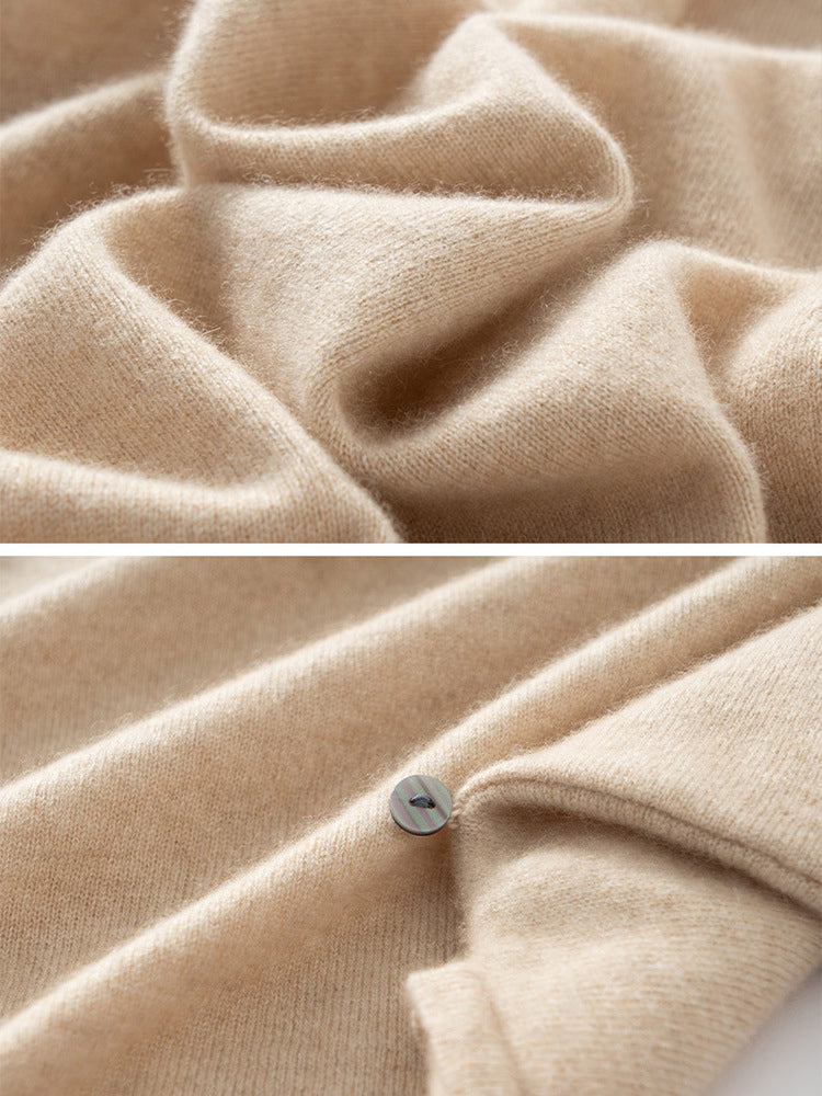 LanlyCashmere Women’s Cashmere Poncho Sweater – Elegant Loose Knit Cape