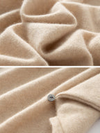 LanlyCashmere Women’s Cashmere Poncho Sweater – Elegant Loose Knit Cape