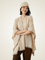 LanlyCashmere Women’s Cashmere Poncho Wrap – Oversized Soft Knit Shawl Cape