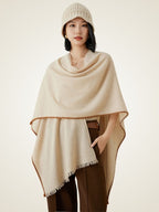 LanlyCashmere Women’s Cashmere Poncho Wrap – Oversized Soft Knit Shawl Cape