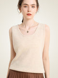 LanlyCashmere Women’s Cashmere Tank Top – Lightweight Sleeveless Knit