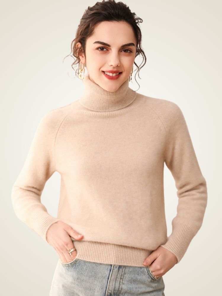 LanlyCashmere Women’s Classic Cashmere Turtleneck – Essential Soft Knit Sweater
