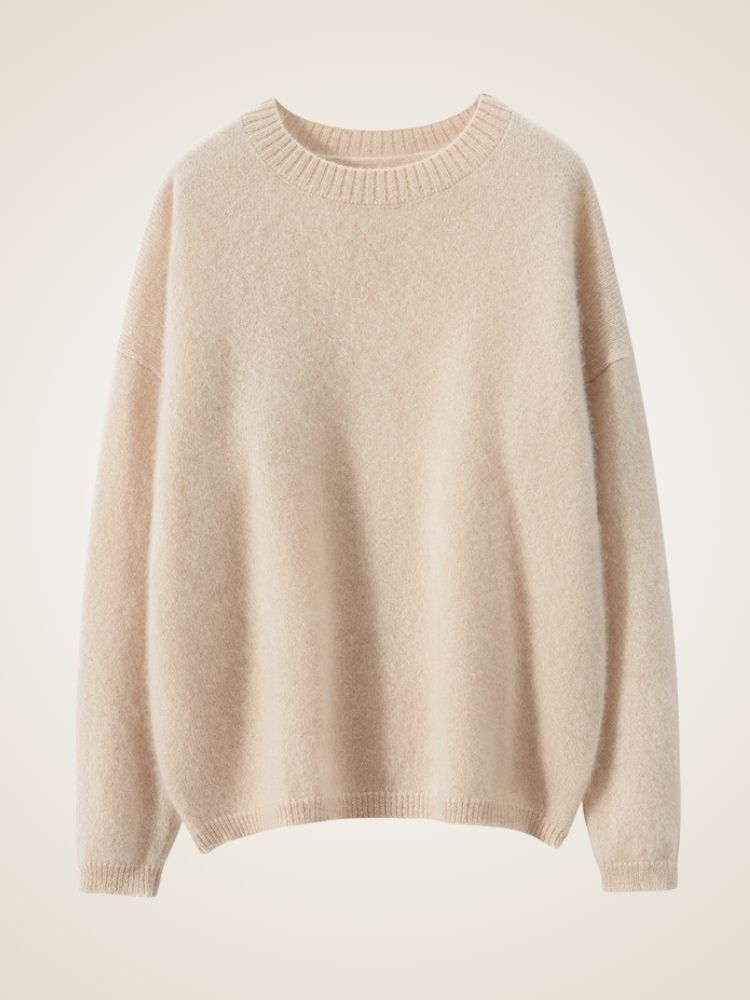 LanlyCashmere Women’s Classic Crew Neck Cashmere Sweater – Soft Knit Pullover