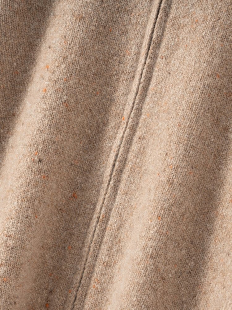 Lanly Cashmere Tweed Zip Jacket - Mongolia Mock Neck Sweater