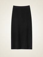 LanlyCashmere Cable-Knit Cashmere Set –  Midi Skirt Ensemble