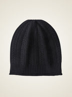 LanlyCashmere Cable Knit Cashmere Beanie – Soft Warm Winter Hat