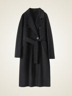 LanlyCashmere Double Breasted Cashmere Coat Women Long Tailored
