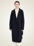 LanlyCashmere Double Breasted Cashmere Coat Women Long Tailored