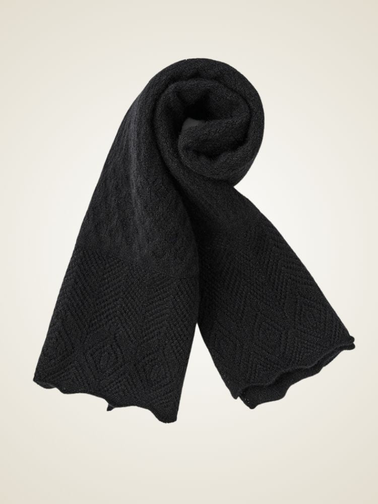 LanlyCashmere Perforated Cashmere Scarf – Lightweight Knit Neck Warmer