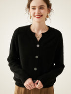 LanlyCashmere Women’s Cashmere Cardigan – Soft Knit Button Front Sweater