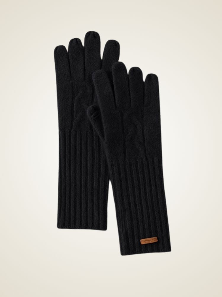 LanlyCashmere Women’s Cashmere Knit Gloves – Soft Warm Long Winter Gloves