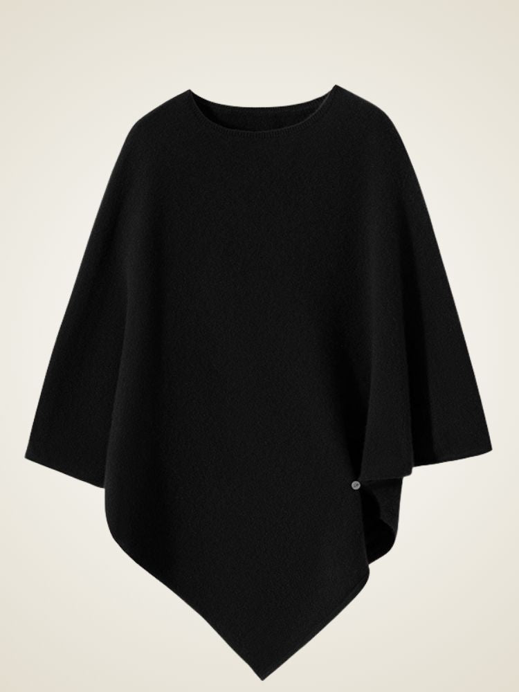 LanlyCashmere Women’s Cashmere Poncho Sweater – Elegant Loose Knit Cape