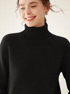 LanlyCashmere Women's Slim Fit Cashmere Turtleneck Sweater