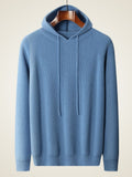 LanlyCashmere Men's Luxury 100% Pure Cashmere Knitted Hoodie
