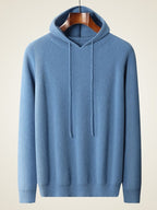 LanlyCashmere Men's Luxury 100% Pure Cashmere Knitted Hoodie