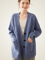 LanlyCashmere Oversized Cashmere Cardigan – Soft Knit Button Front Sweater