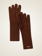 LanlyCashmere Women’s Cashmere Knit Gloves – Soft Warm Long Winter Gloves